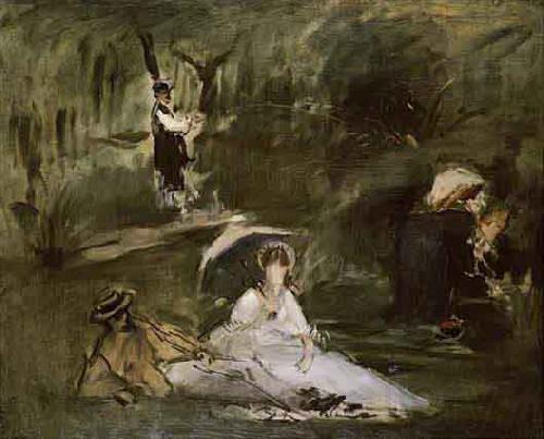 Edouard Manet Sous le Arbes France oil painting art